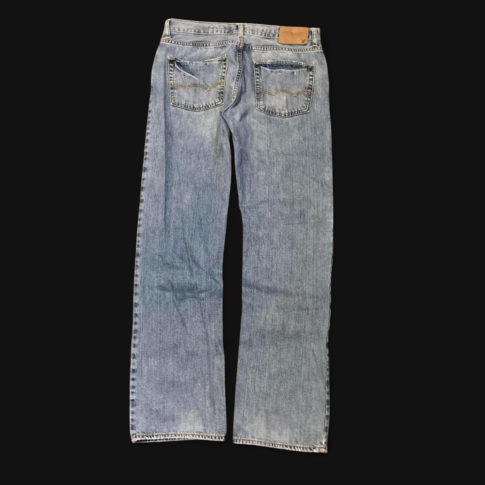 American Eagle original straight blue jeans light wash y2k mallcore 30/34(30x32)